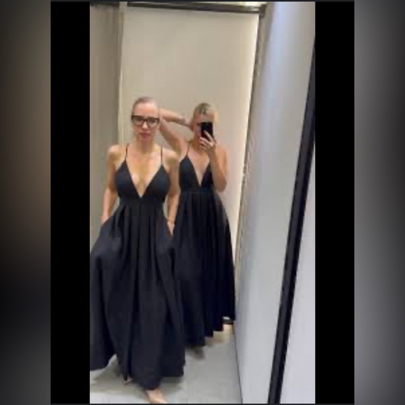 Zara ZW collection open back midi dress - Picture 3 of 4